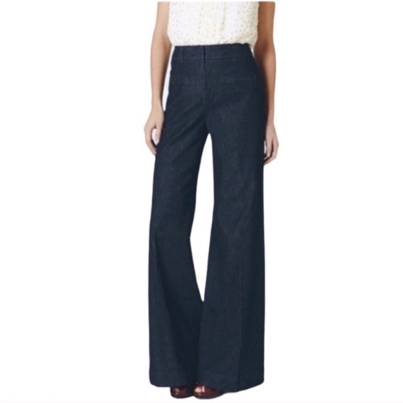 Anthropologie Denim - Anthropologie Cartonnier Wide Leg Trouser in Blue Denim Rinse Jeans Size 8